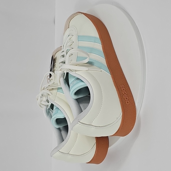 NWT adidas VL Court Base Women's Size 10 White Mint Green Sneakers JI1767 - Picture 7 of 16